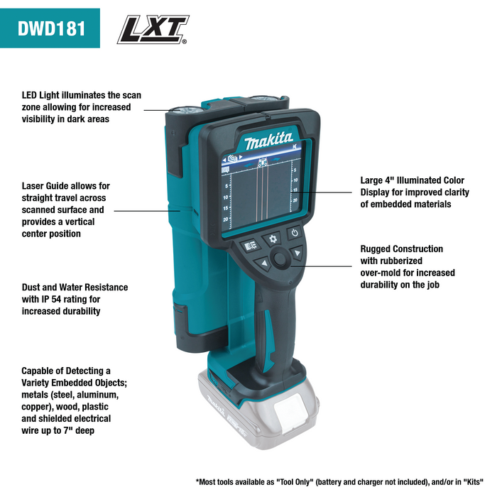 18V LXT® Lithium‑Ion Cordless Multi‑Surface Scanner Kit (2.0Ah), with Interlocking Storage Case