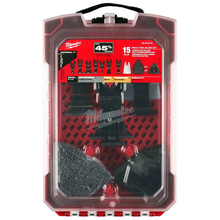 MILWAUKEE® OPEN-LOK™ Multi-Tool Blade Variety Kit with Modular Case 15PC