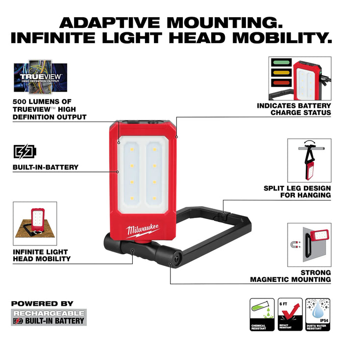 Milwaukee® Rechargeable Low-Profile Magnetic Task Light