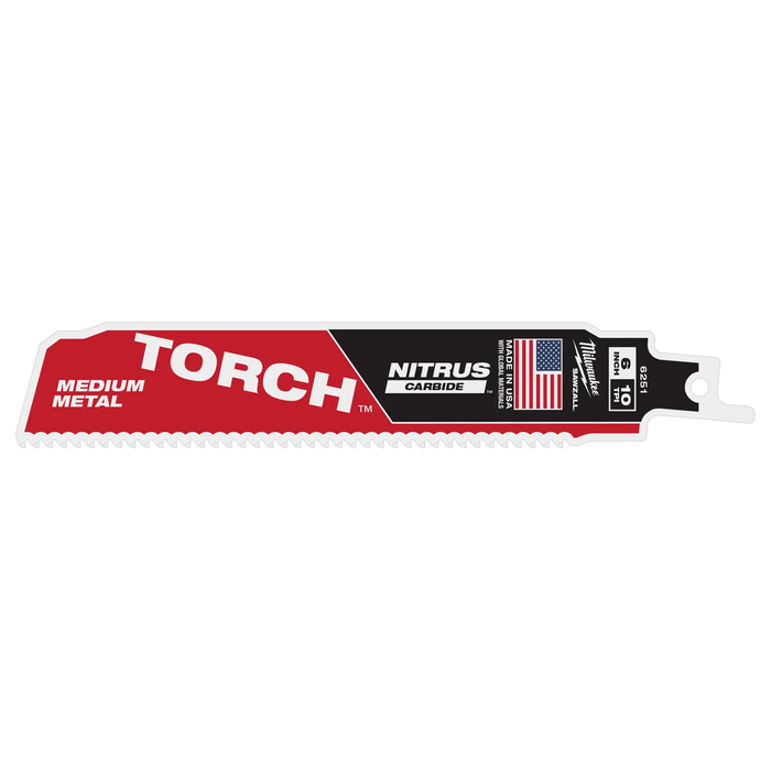 6" 10TPI TORCH™ with NITRUS™ Carbide Teeth for Conduit and Strut 1PK