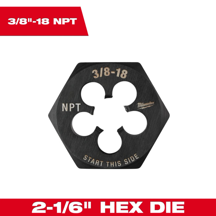 3/8"-18 NPT 2-1/6" Hex Threading Die