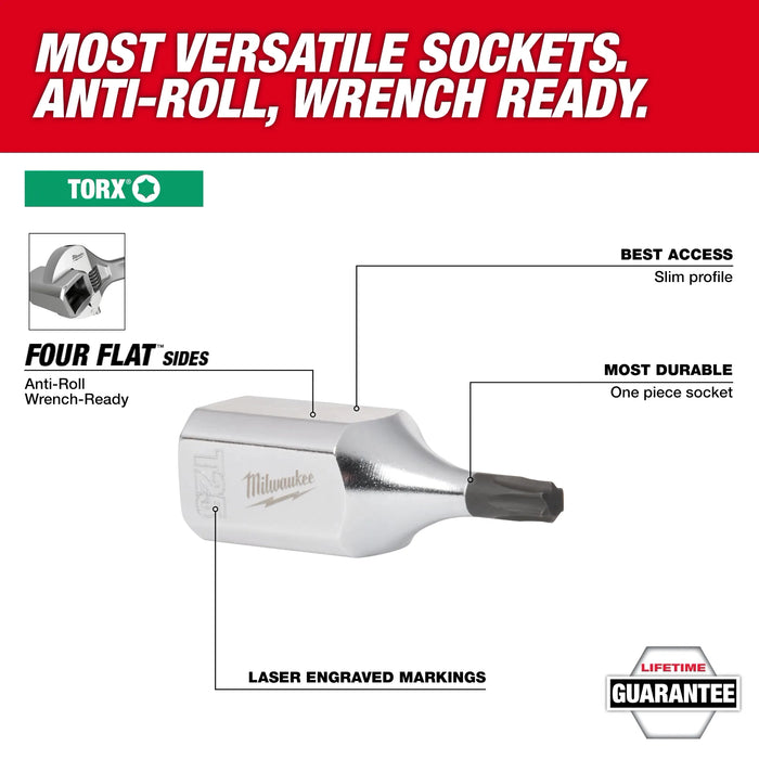 13pc 1/4" and 3/8" Drive TORX® Bit Socket Set
