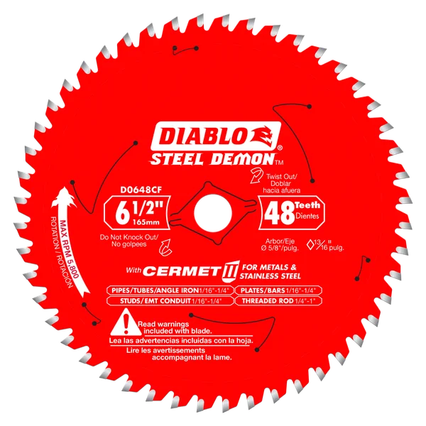 6-1/2" x 48-Teeth Steel Demon™ Cermet II Saw Blade for Medium Metal