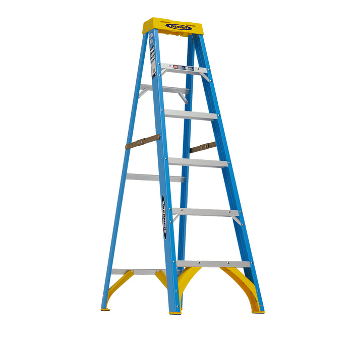 Werner 6ft Type I Fiberglass Step Ladder 250lbs