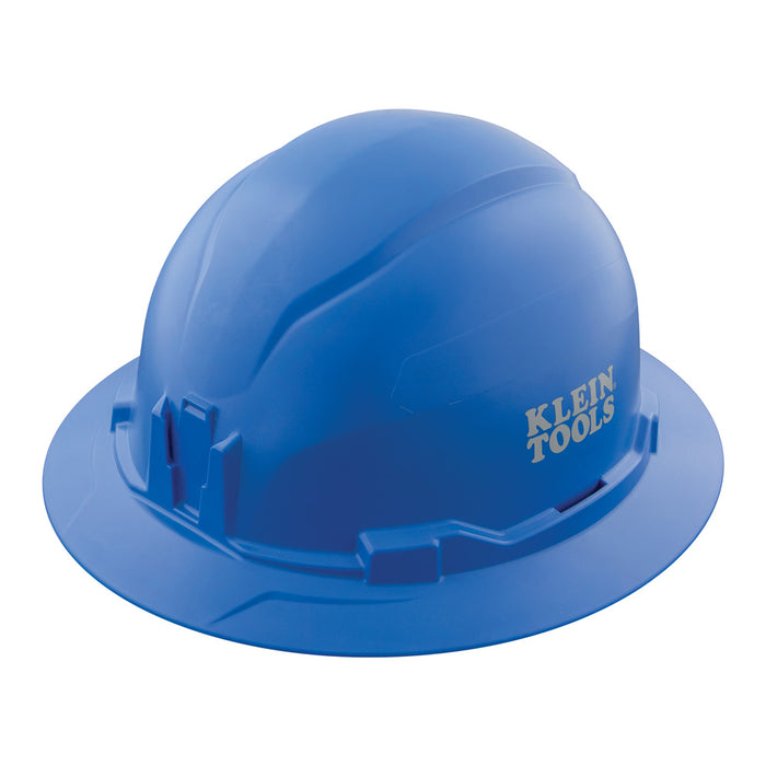 Hard Hat, Non-Vented, Full Brim Style, Blue