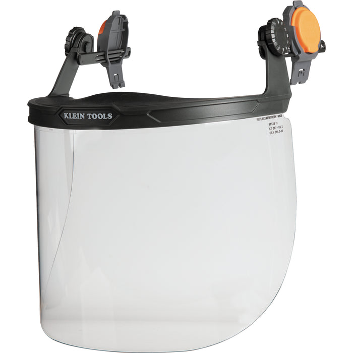 Face Shield, Full Brim Hard Hat, Clear