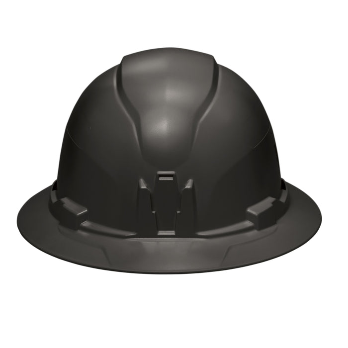Hard Hat, Non-Vented, Full Brim Style, Black