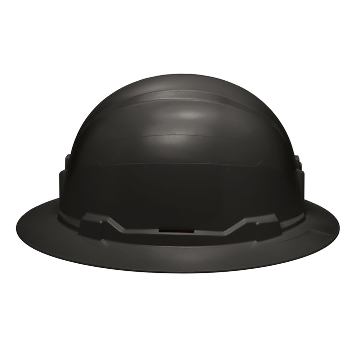 Hard Hat, Non-Vented, Full Brim Style, Black