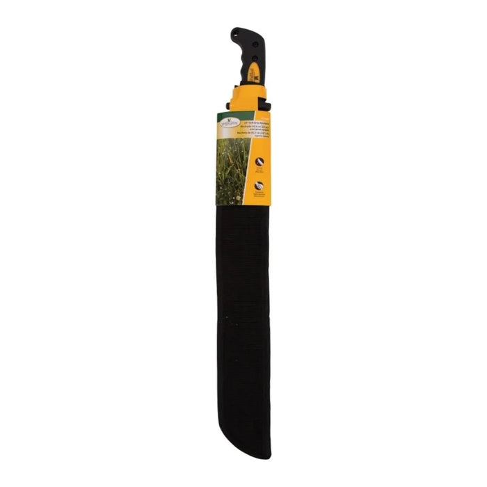 Landscapers Select 27-1/2" Soft Grip Machete with 22" High-Carbon Steel Blade and 5-1/2" Rubber Handle
