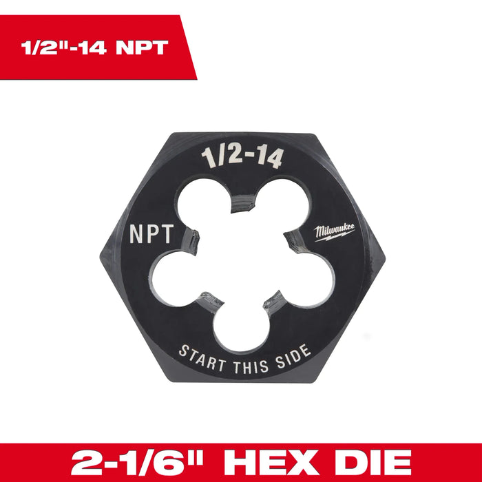 1/2"-14 NPT 2-1/6" Hex Threading Die