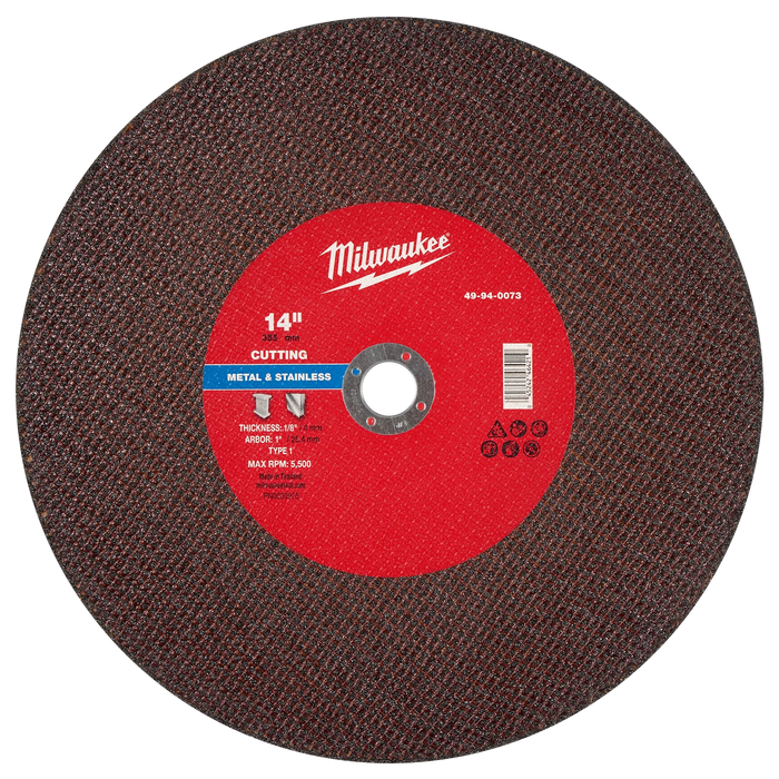 14" x 1/8" x 1" Metal Cut Off Wheel -Type 1