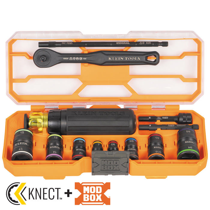 Flip-16 KNECT™ Ratcheting Impact Flip Socket Screwdriver Set
