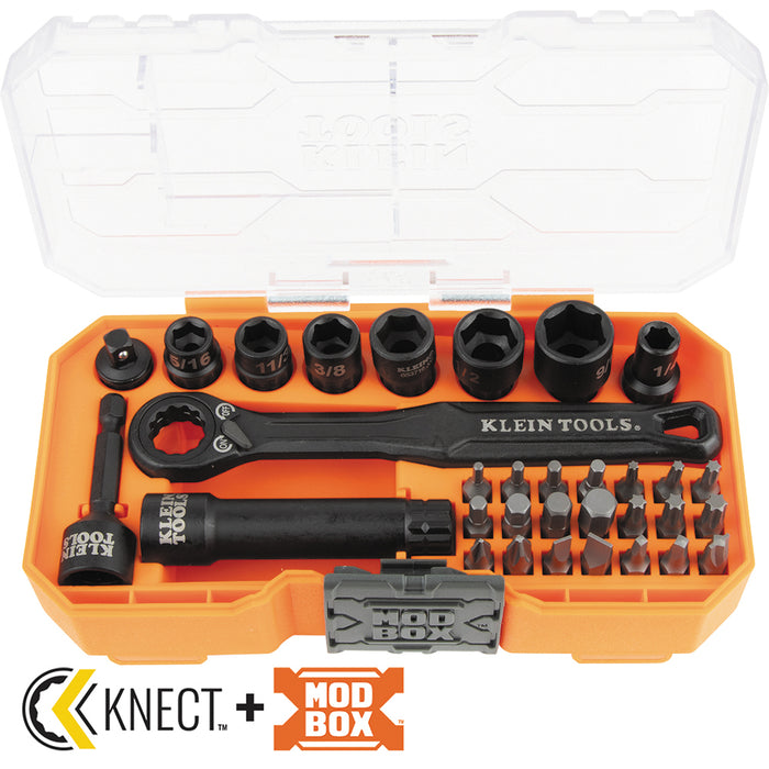 KNECT™ 1/4-Inch Drive Impact-Rated Pass Through Socket Set, 32-Piece