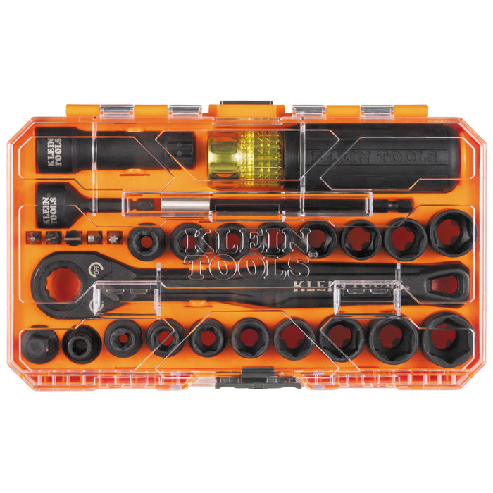 KNECT™ Essential Pass Through Impact Socket Set, SAE, Metric, 28-Piece
