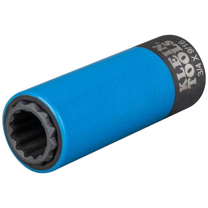 2-in-1 Coated Impact Socket, 12-Point, 3/4 and 9/16-Inch