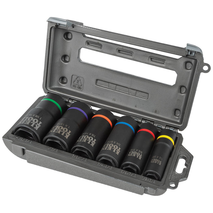 2-in-1 Impact Socket Set, 6-Point, 6-Piece