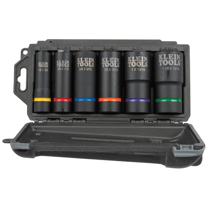 2-in-1 Impact Socket Set, 6-Point, 6-Piece