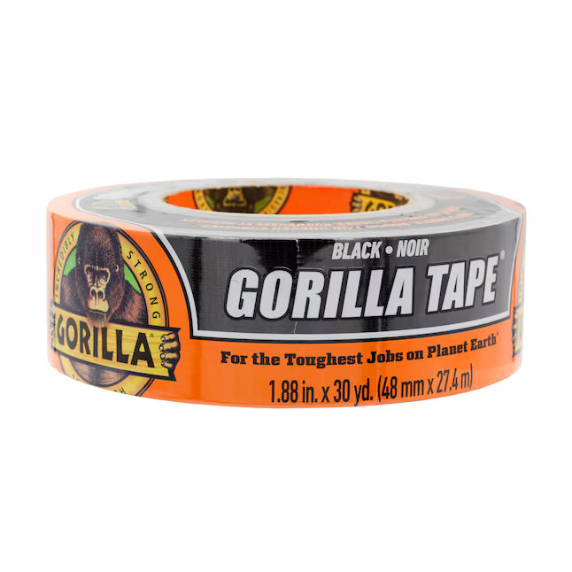 Black Gorilla Tape 1.88 x 30yd Poly Coated Cloth Backing