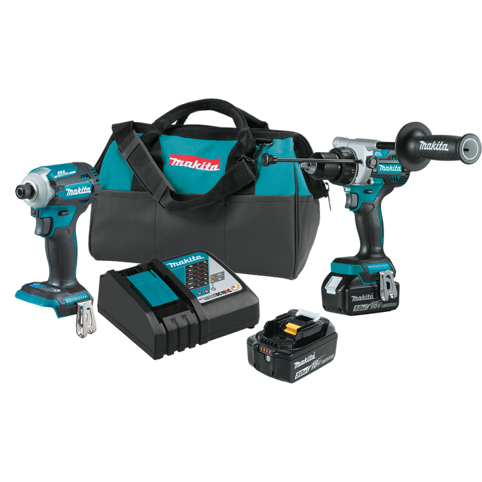 Makita XT288T 2-Tool Combo w/ Free Grinder XAG04Z and 6Ah Battery BL1860