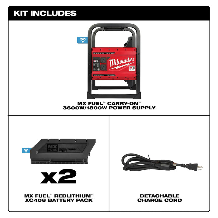 MX FUEL™ CARRY-ON™ 3600W/1800W Power Supply Kit