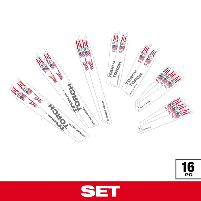 16PC Metal Cutting SAWZALL® Blade Set +9L Nitrus Torch