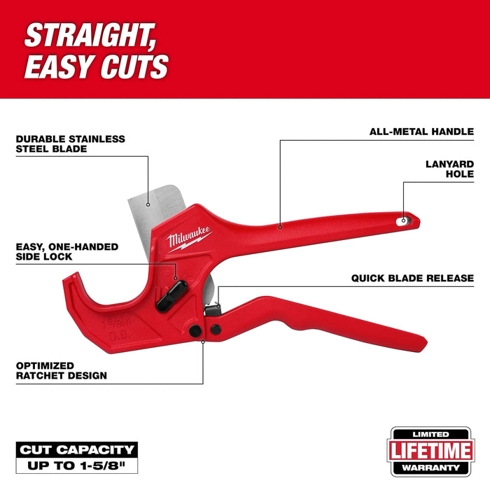 1-5/8" Ratcheting Pipe Cutter
