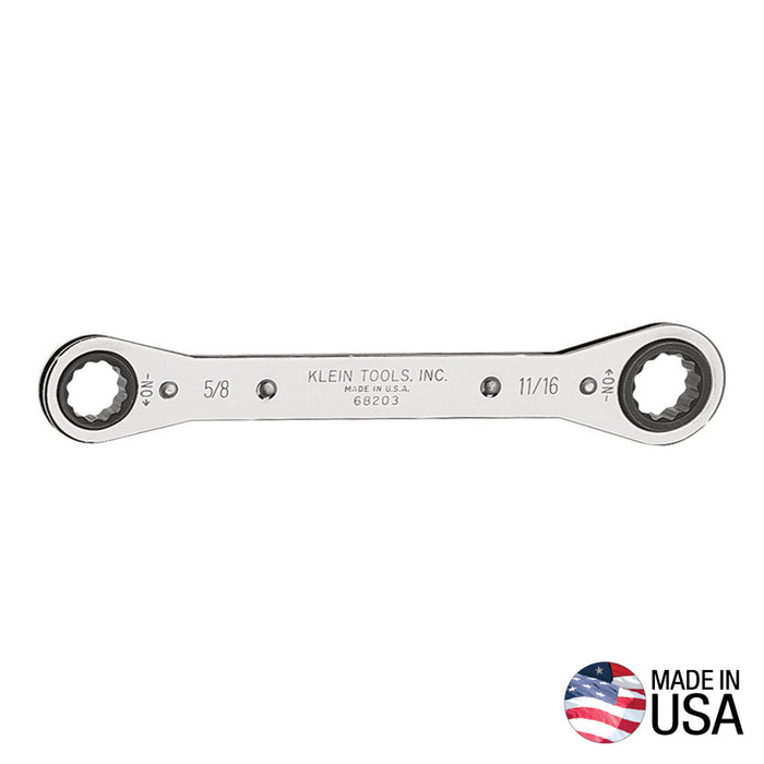 Reverse Ratcheting Box Wrench Standard 5/8 - 11/16