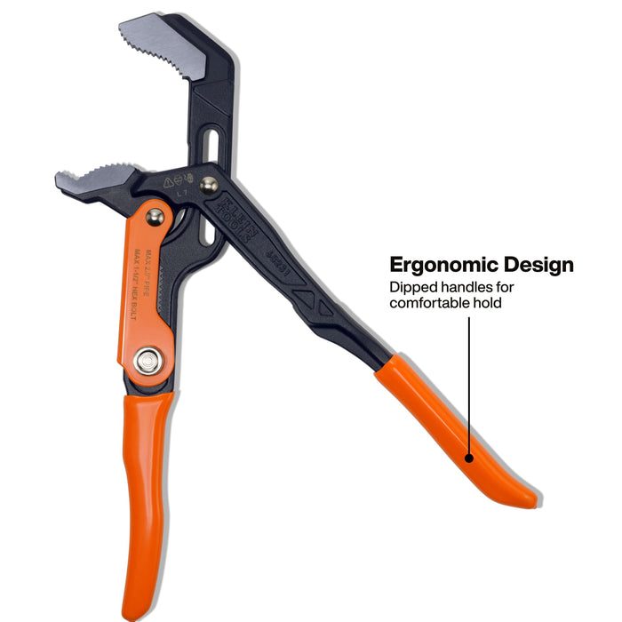 Quick-Adjust S-Jaw Pipe Wrench, 17-Inch