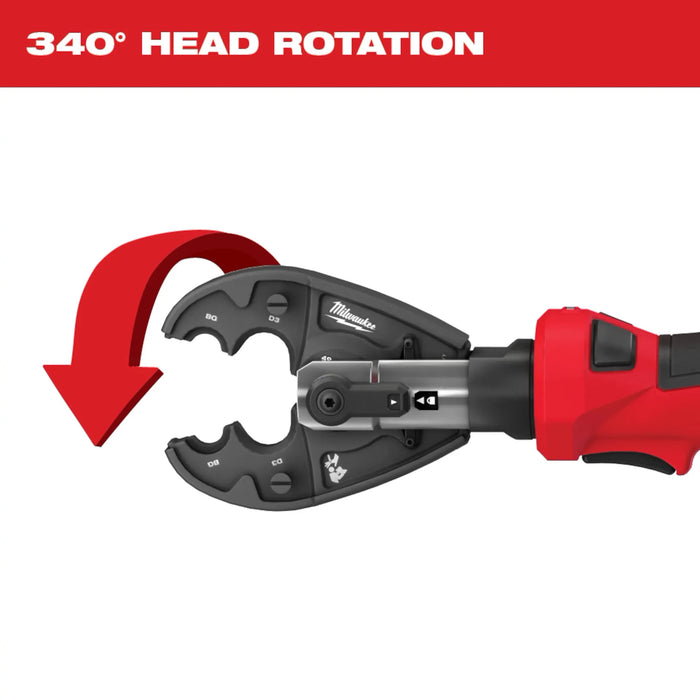 M18™ FORCE LOGIC™ 6T Linear Utility Crimper w/ O-D3 Jaw & Cutting Jaws
