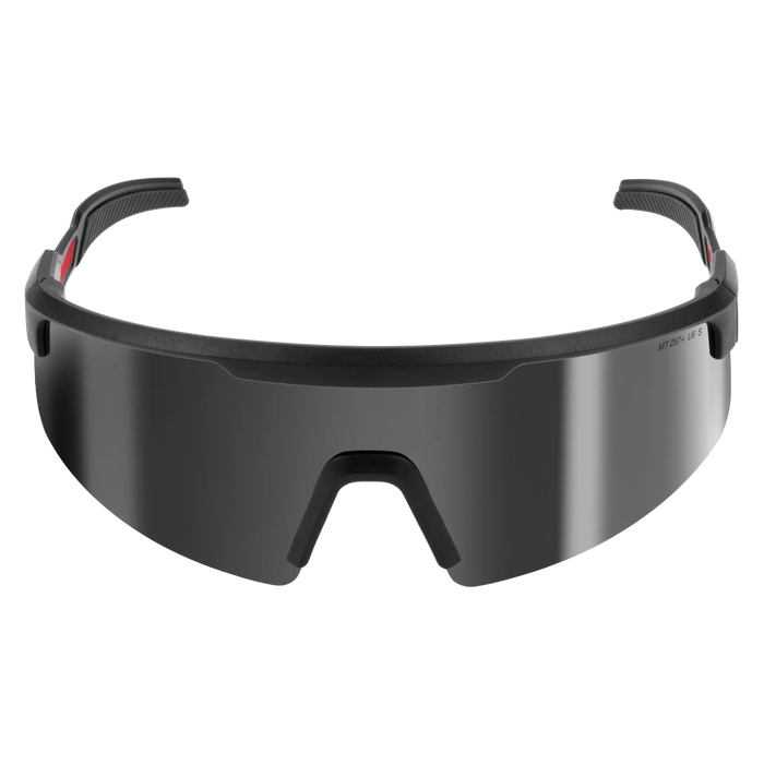 Wrap Around Safety Glasses - Silver Mirrored Anti-Scratch Lenses