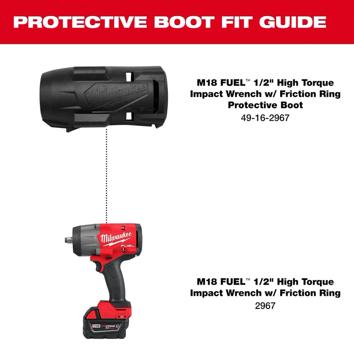 M18 FUEL™ 1/2" High Torque Impact Wrench w/ Friction Ring Protective Boot