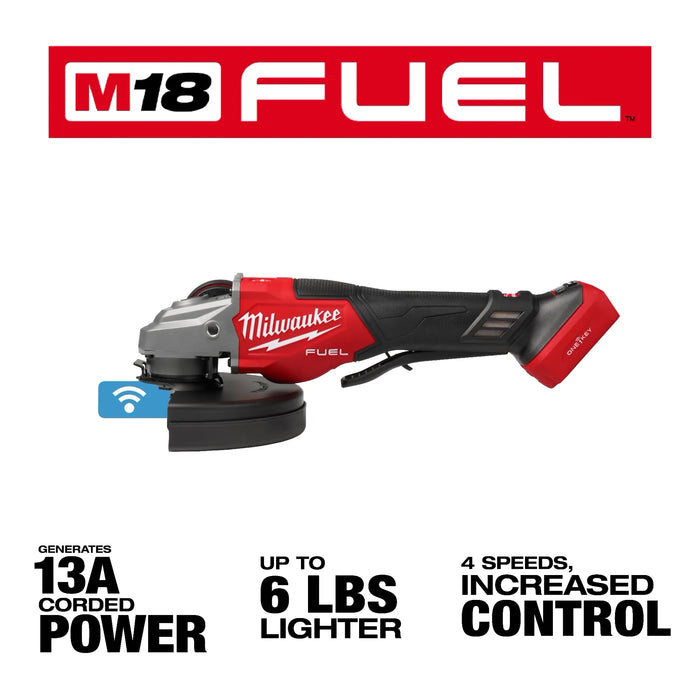 M18 FUEL™ 4-1/2"-7" Variable Speed Braking Grinder, Paddle Switch w/ ONE-KEY™