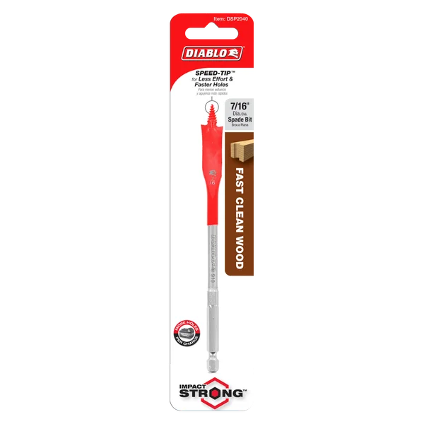 7/16" x 6" Spade Bit for Wood