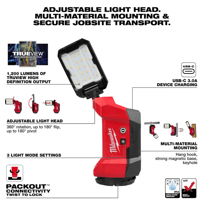 M12™ ROVER™ Multi-Directional Flood Light w/ PACKOUT™ Compatibility