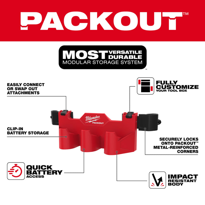 PACKOUT™ Tool Box M12™ Battery Rack Attachment