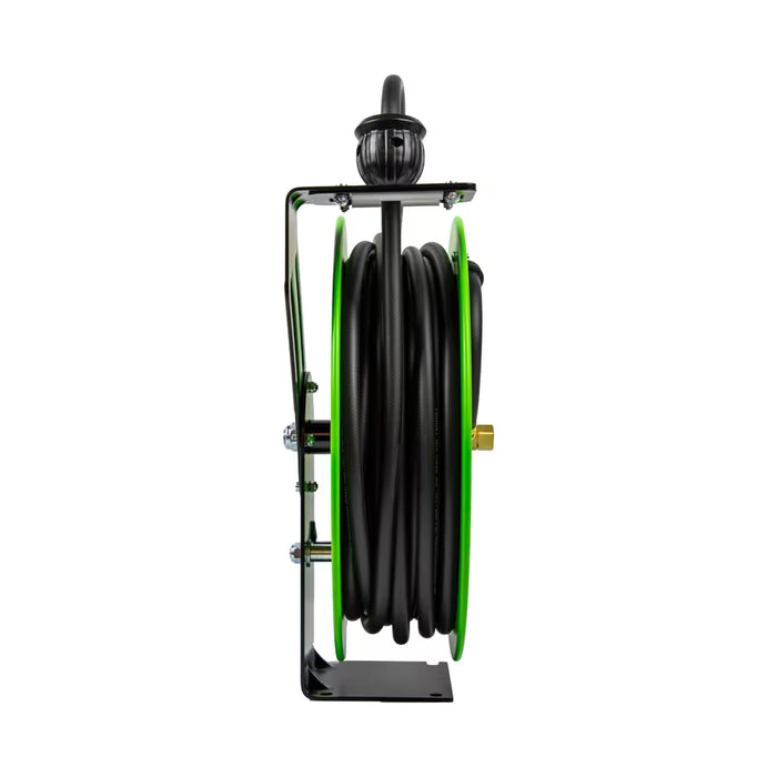 Forney 75462 Air Hose Reel, 3/8 in Hose, 50 ft L Hose, Auto-Retractable Winding, Steel
