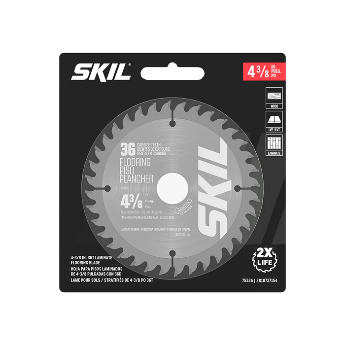 4-3/8" 36-Tooth Carbide Tipped Laminate Flooring Blade