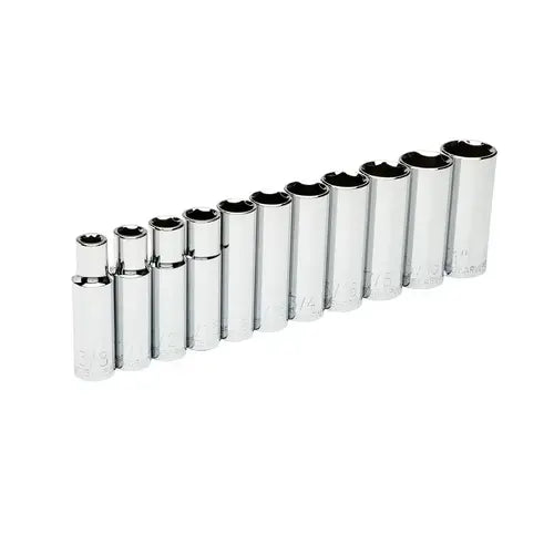 GearWrench 11 Piece 1/2" Drive 6 Point Deep SAE Socket Set