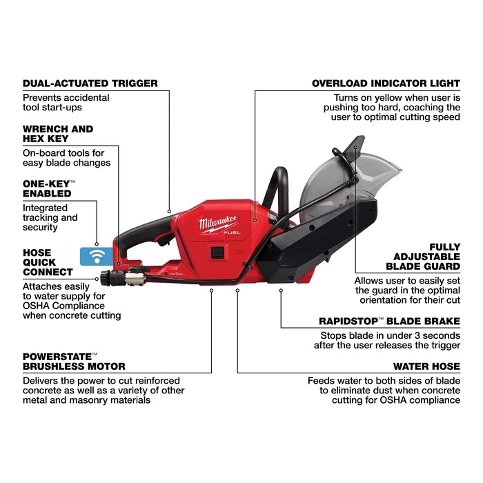 M18 FUEL™ 9" Cut-Off Saw w/ ONE-KEY™ Kit