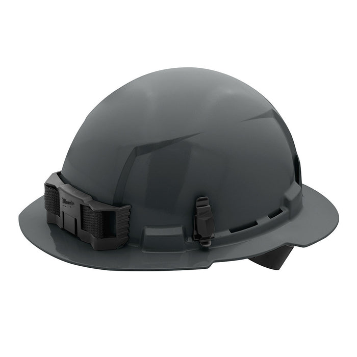 Gray Full Brim Hard Hat w/4pt Ratcheting Suspension - Type 1, Class E