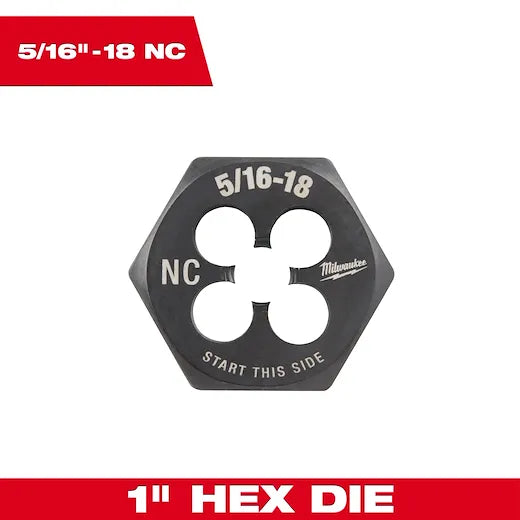 5/16"-18 NC 1-Inch Hex Threading Die