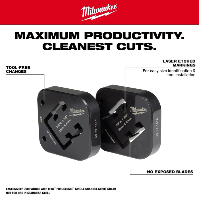 7/8" & 1-5/8" x 1-5/8" Combination Strut Shearing Dies