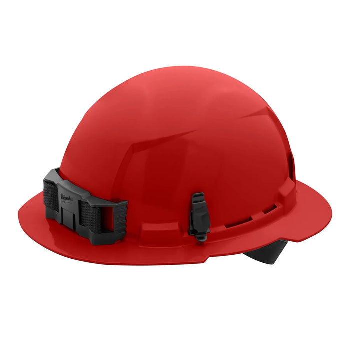 FULL BRIM HARD HAT W/4PT RATCHETING SUSPENSION RED