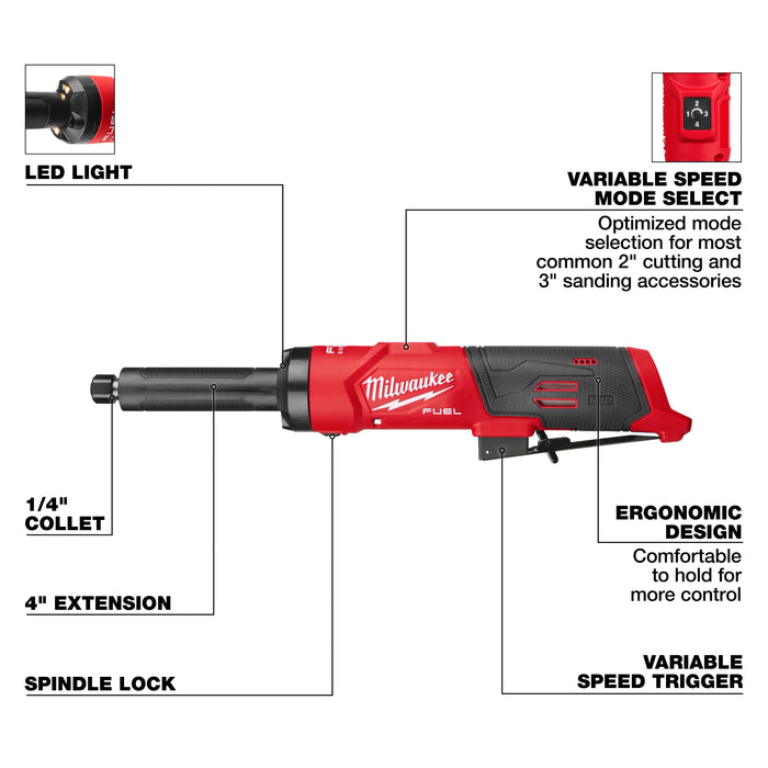 M12 FUEL™ 1/4" Extended Die Grinder