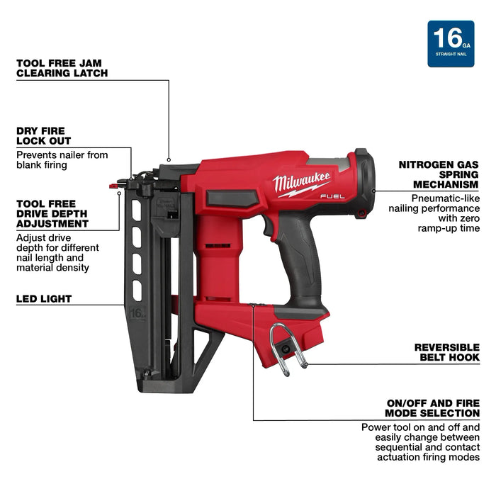 M18 FUEL™ 16 Gauge Straight Finish Nailer