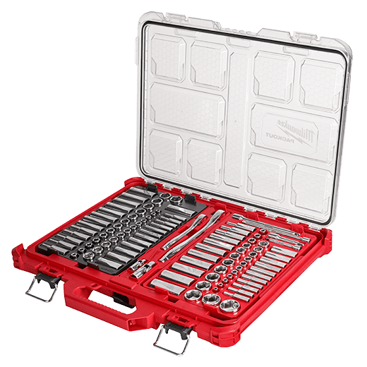 106pc 1/4" and 3/8" Metric & SAE Ratchet and Socket Set with PACKOUT™ Low-Profile Organizer