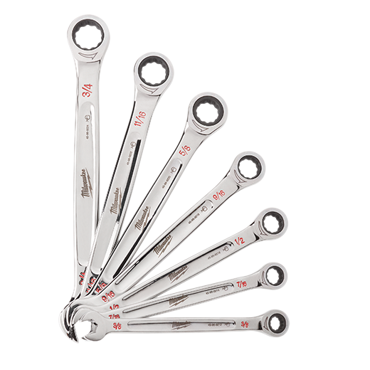 7pc Ratcheting Combination Wrench Set - SAE