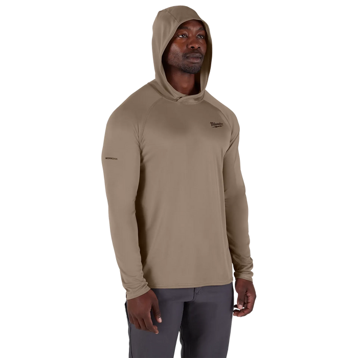 WORKSKIN™ Hooded Sun Shirt - S  Sandstone