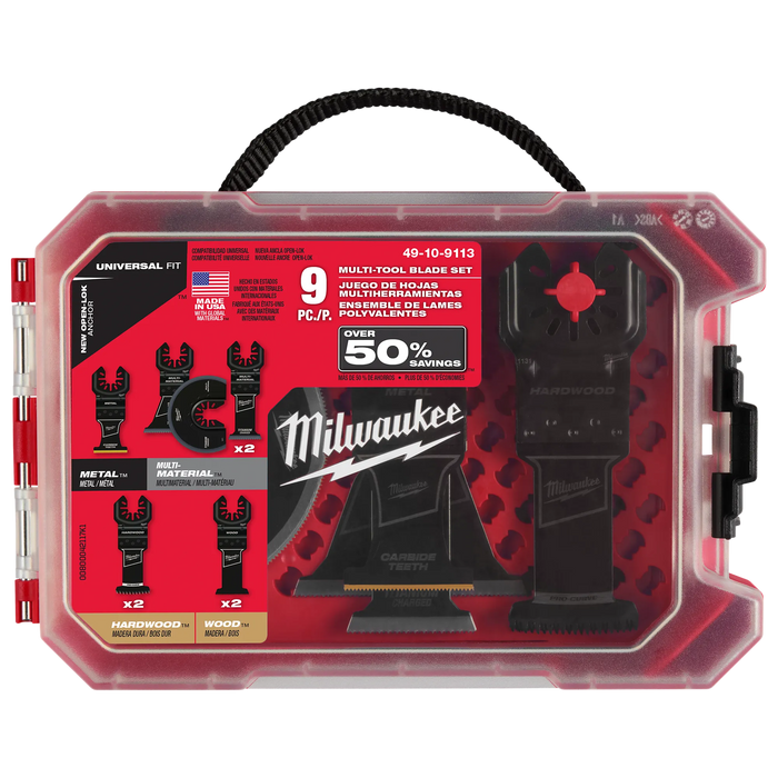 MILWAUKEE® OPEN-LOK™ Multi-Tool Blade Variety Kit 9PC