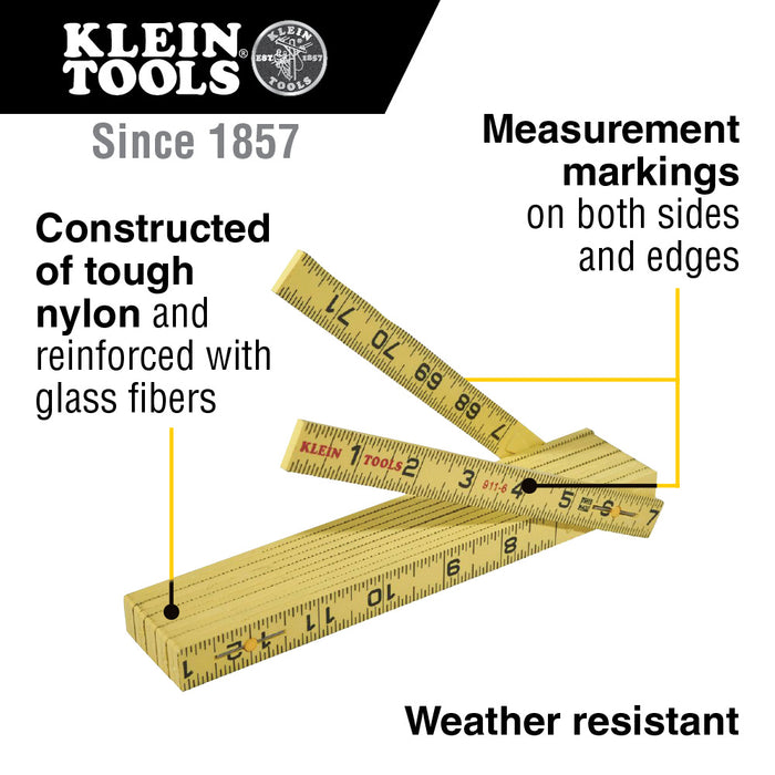Fiberglass Folding Rule, Outside Reading